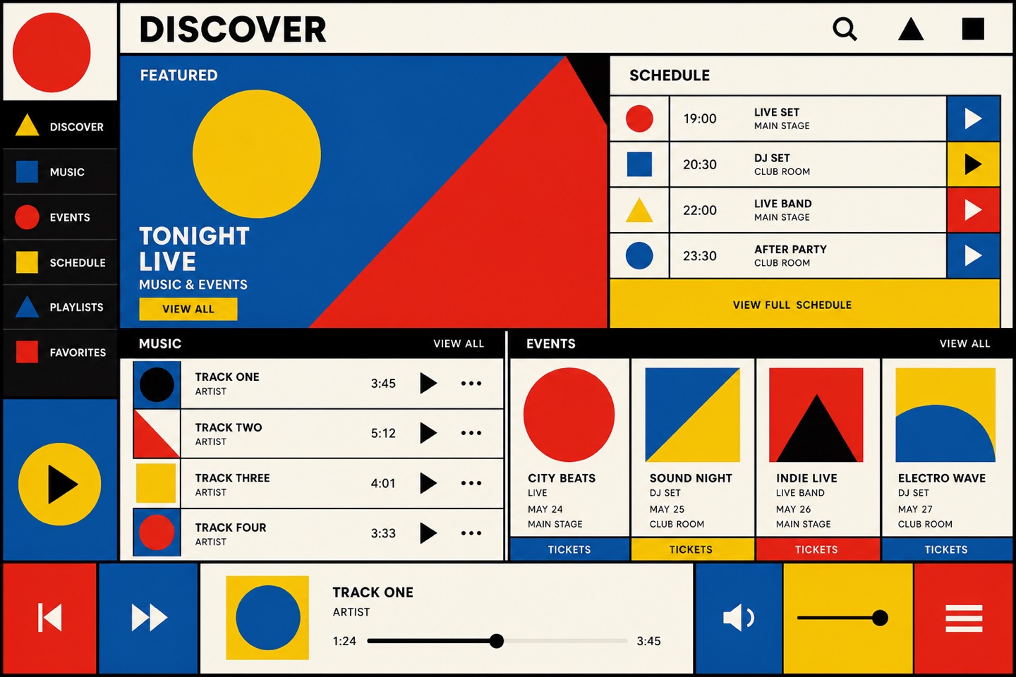 Bauhaus layout — interface screenshot