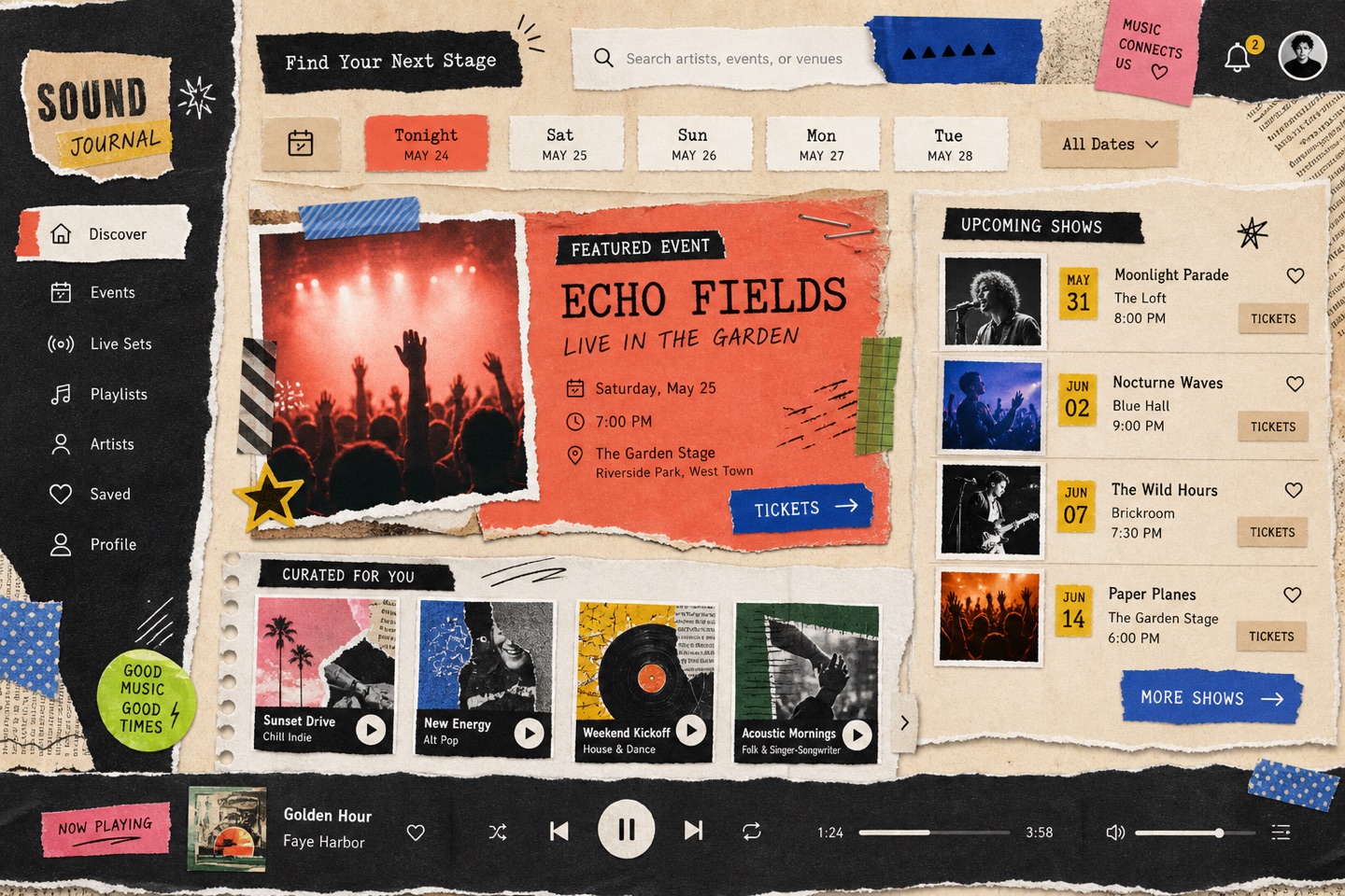 Collage & Scrapbook layout — interface screenshot