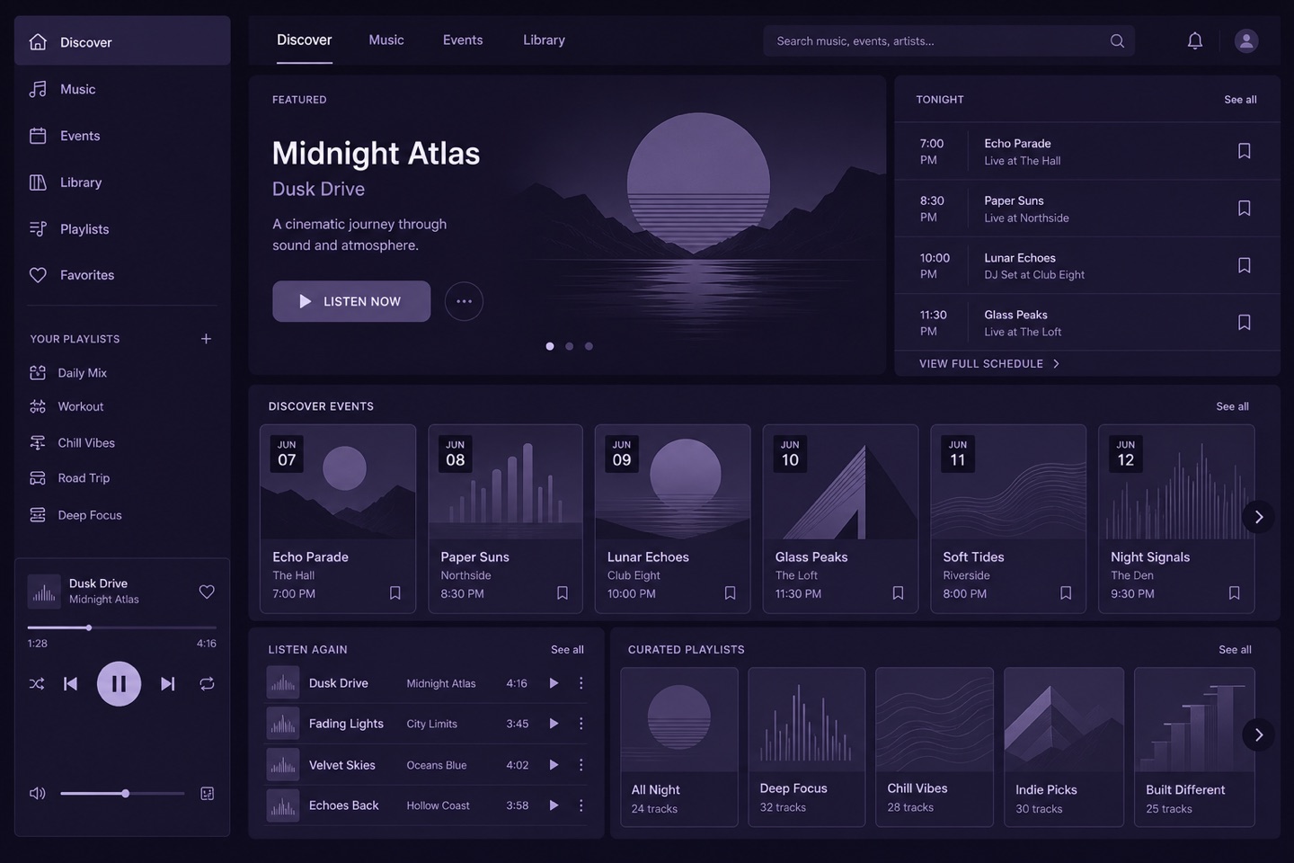 Monochrome layout — interface screenshot