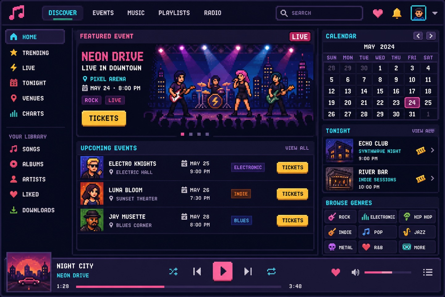 Pixel Art layout — interface screenshot